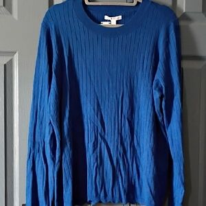 41 Hawthorn Royal Blue Ribbed Crewneck Sweater